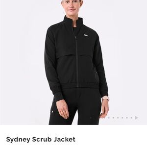 FIGS Sydney Scrub Jacket, black, small